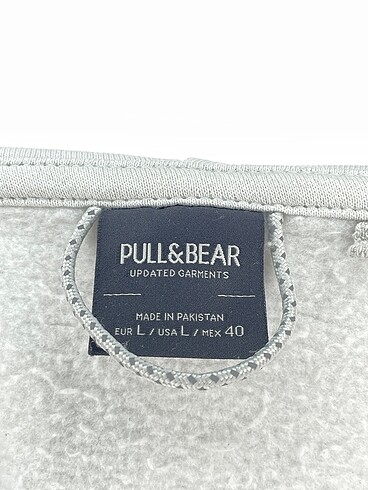 l Beden gri Renk Pull and Bear Sweatshirt %70 İndirimli.