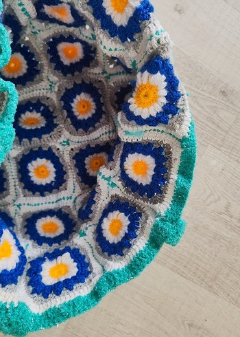 Renkli Örgü Bohem Kadın Çanta - Görsel 4