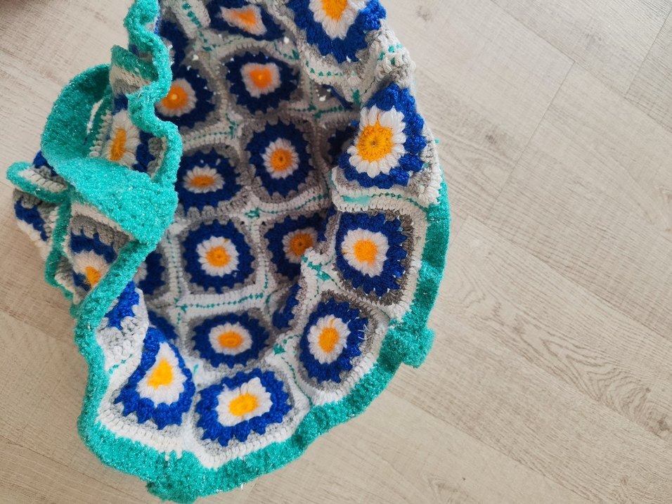 Renkli Örgü Bohem Kadın Çanta - Görsel 4