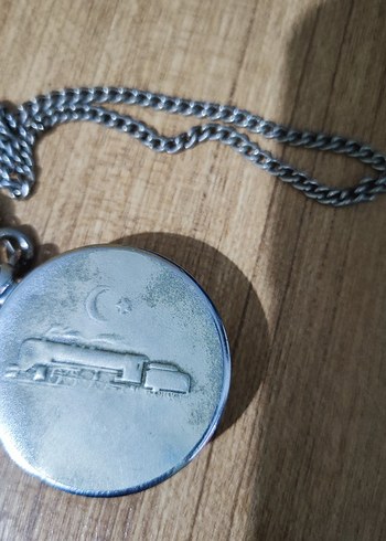 Bej Vintage Erkek Cep Saati Zincirli - Görsel 4