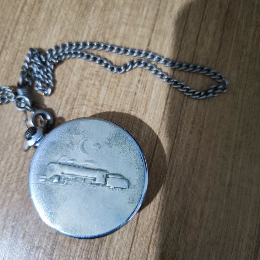 Bej Vintage Erkek Cep Saati Zincirli - Görsel 4