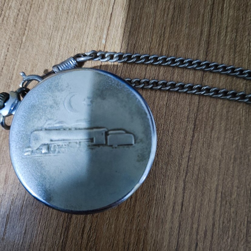 Bej Vintage Erkek Cep Saati Zincirli - Görsel 3