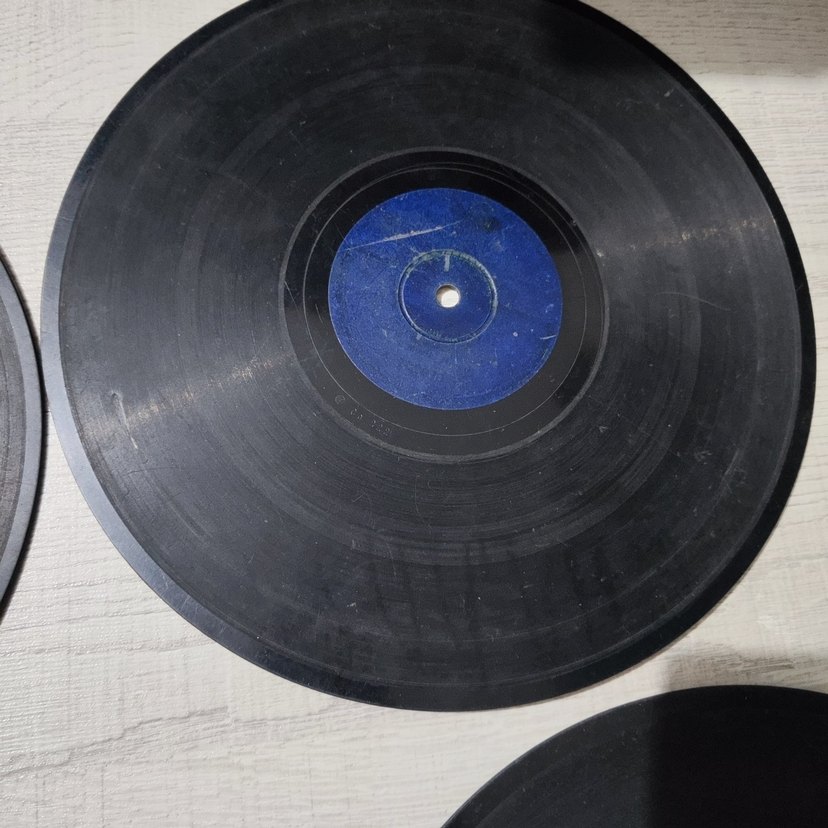 4 Adet Eski Plak Plaklar Siyah Renk - Görsel 4