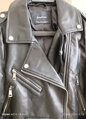 Stradivarius Deri ceket - Görsel 5
