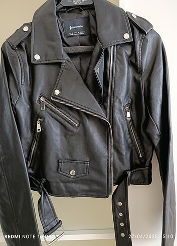 Stradivarius Deri ceket - Görsel 6