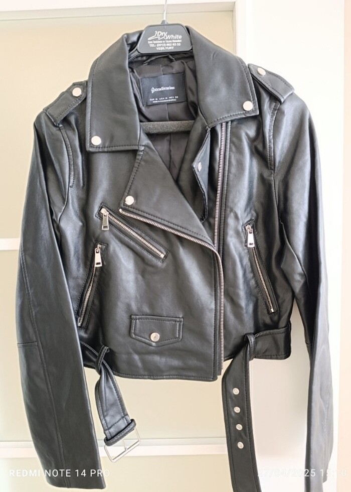 Stradivarius Deri ceket - Görsel 4