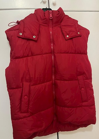 Network Kırmızı Fermuarlı Kadın Yelek - Görsel 4