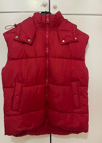 Network Kırmızı Fermuarlı Kadın Yelek - Görsel 2