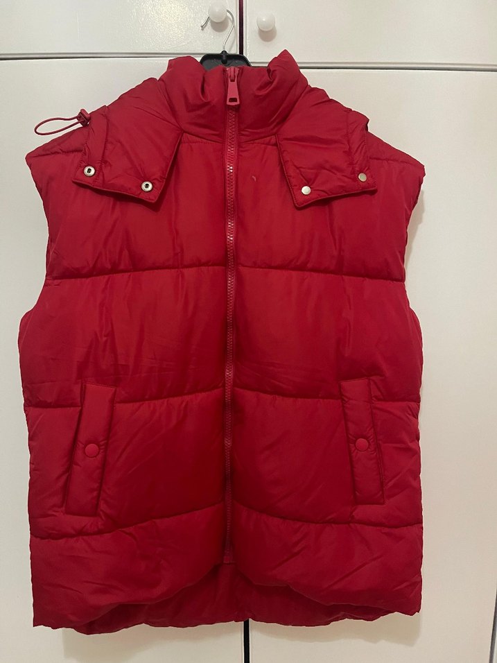 Network Kırmızı Fermuarlı Kadın Yelek - Görsel 2