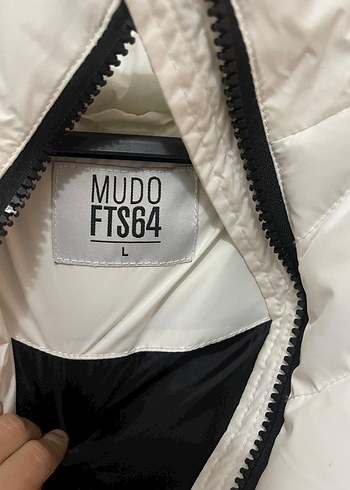 Mudo Beyaz Fermuarlı Kadın Kışlık mont - Görsel 6