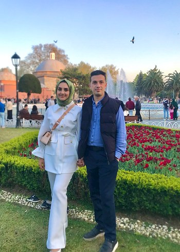 Beyaz scuba kumaş kuşaklı Kadın Takım Elbise - Görsel 2