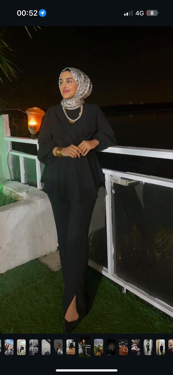 Drapeli Siyah Uzun Kadın Takım - Görsel 4