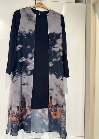 ALVİNA Siyah Gri Uzun Kollu tunik - Görsel 2