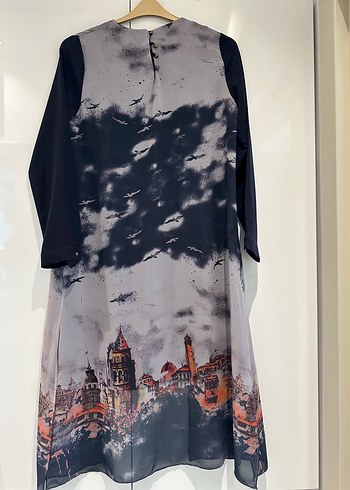 ALVİNA Siyah Gri Uzun Kollu tunik - Görsel 3