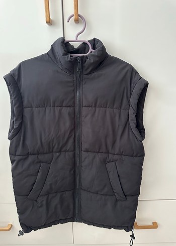 Siyah Fermuarlı Kadın Yelek - Görsel 3