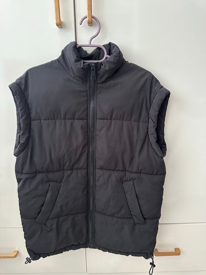 Siyah Fermuarlı Kadın Yelek - Görsel 3