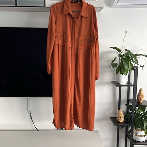 Kiremit renk gömlek tunik - Görsel 4