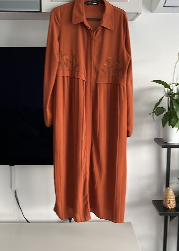 Kiremit renk gömlek tunik - Görsel 4