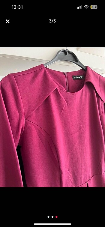 Mürdüm tesettür elbise - Görsel 2