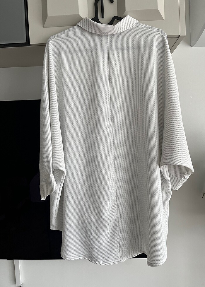 LCW ince siyah çizgili beyaz gömlek - Görsel 5