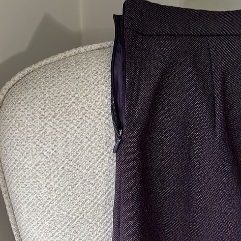 Keten kumaş yüksek bel bol paça pantolon - Görsel 5