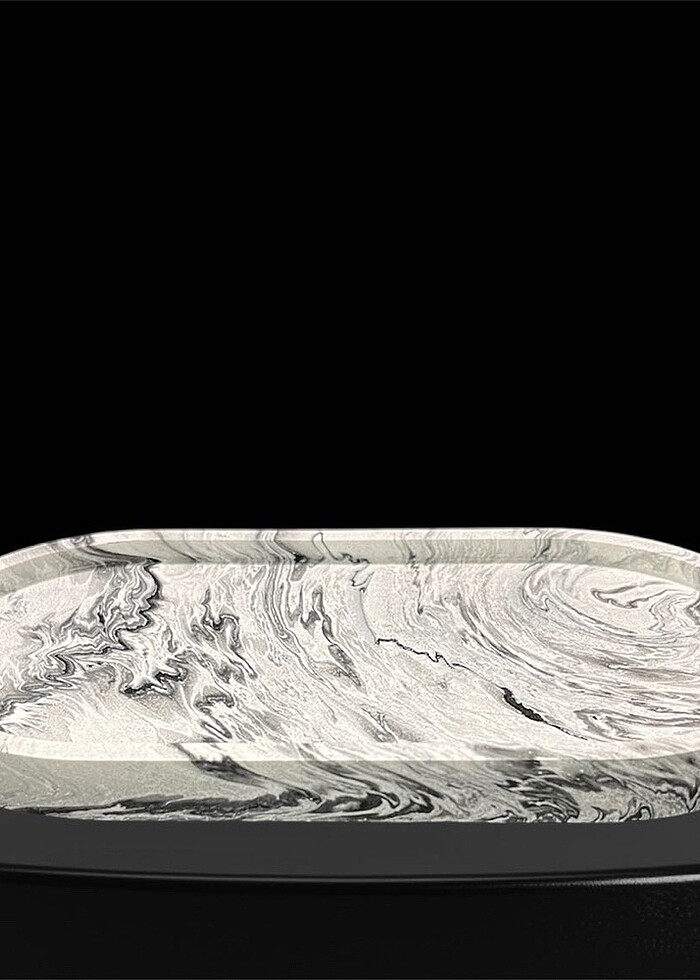 El yapımı mermer desenli dekoratif set - Görsel 2