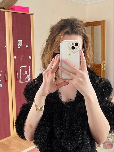 Vintage bolero siyah kurdeleli
