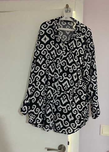 42 Beden Uzun Kollu Bohem Gri Kimono