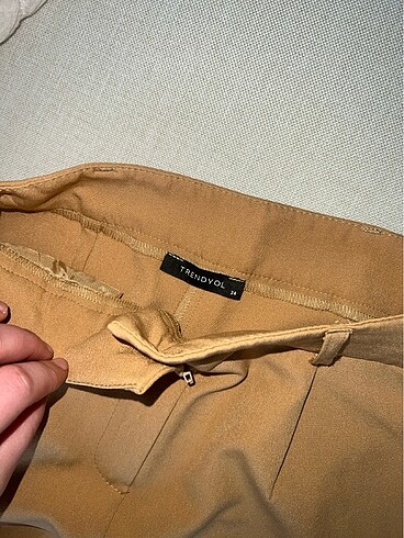 xs Beden Camel Palazzo pantolon