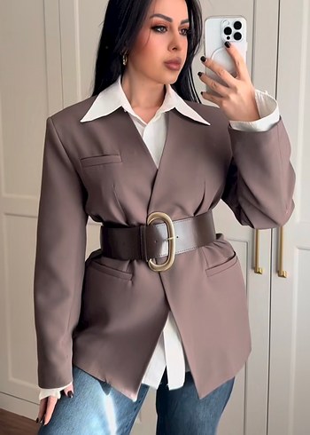 Zara Vizon Kruvaze Blazer Ceket