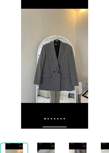 Zara Sik Gri Uzun Blazer Ceket