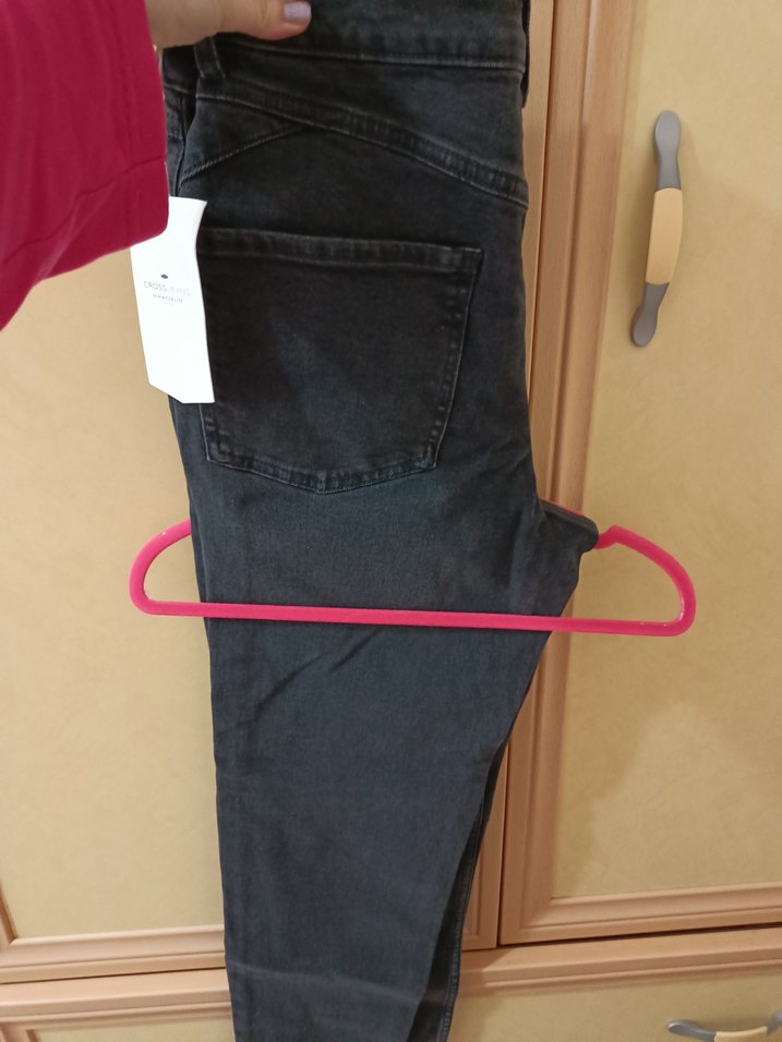 Kadın Gri Denim Dar Paça Jean - Görsel 4