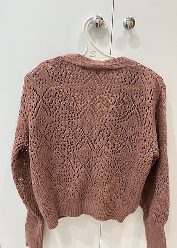 Somon V Yaka Örgü Kadın Hırka - Görsel 2