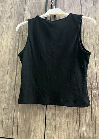 LC Waikiki Siyah Kolsuz Crop Top