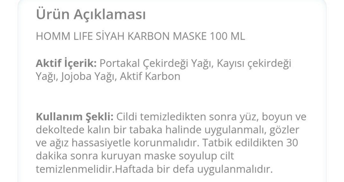 Homni Siyah Karbon Maske 100 ml - Görsel 2