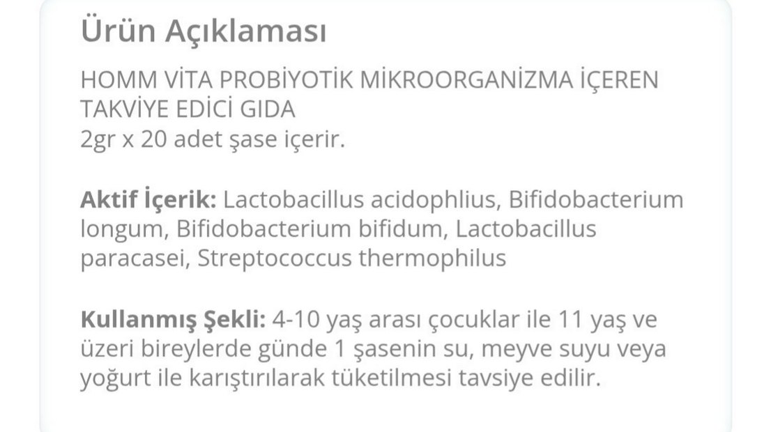 Homm Vita Probiyotik Takviye Gıda 20'li - Görsel 2