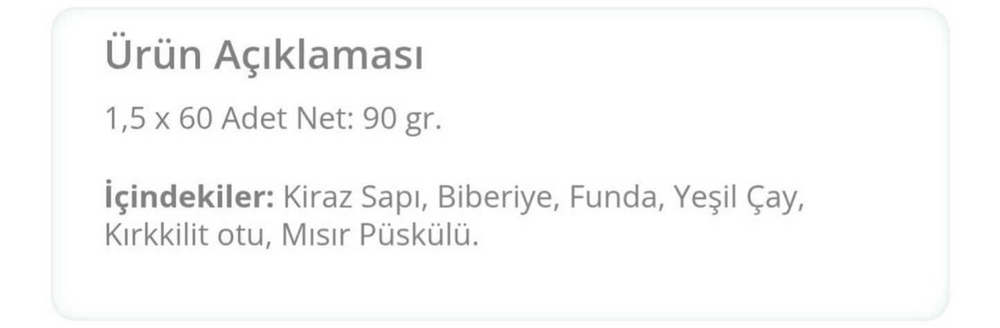 Homm Life Vita Kiraz Saplı Karışık Bitki Çayı 60 Poşet 90gr - Görsel 2