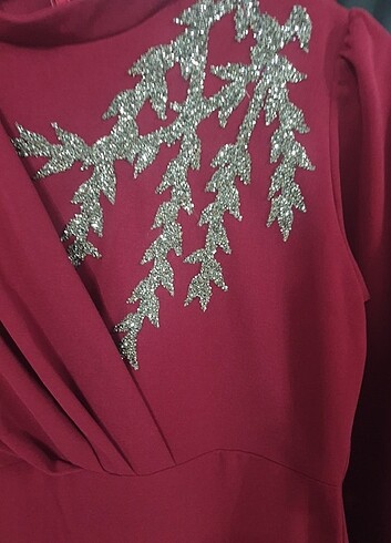 44 Beden bordo Renk Abiye