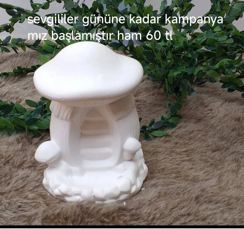 Beyaz Ev Figürü ve Çam Ağacı - Görsel 3