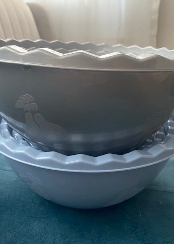 Mavi ve Gri Plastik Karıştırma Leğenleri Seti - Görsel 2