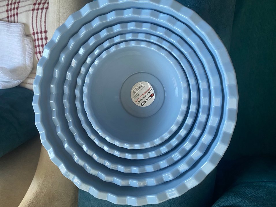 Mavi ve Gri Plastik Karıştırma Leğenleri Seti - Görsel 4