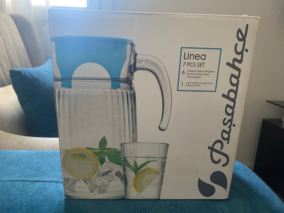 Mavi Kapaklı Cam Sürahi PAŞABAHÇE - Görsel 3