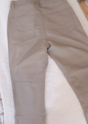 H&M Bej Kadın Süet Kumaş Pantolon