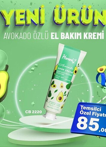 Avakado özlü el bakım kremi 