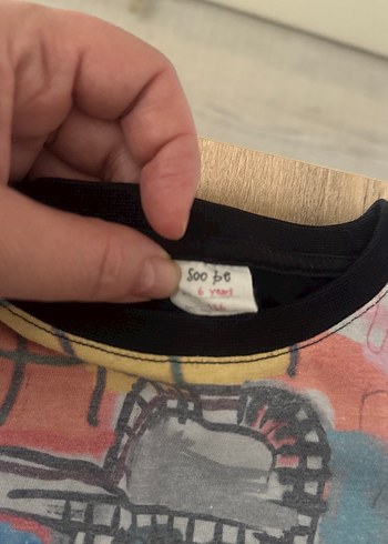 Çok Renkli Baskılı Kız Uzun Kollu Tişört - Görsel 2