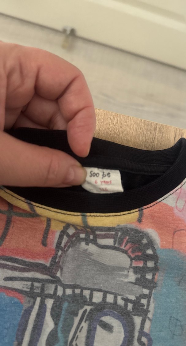 Çok Renkli Baskılı Kız Uzun Kollu Tişört - Görsel 2