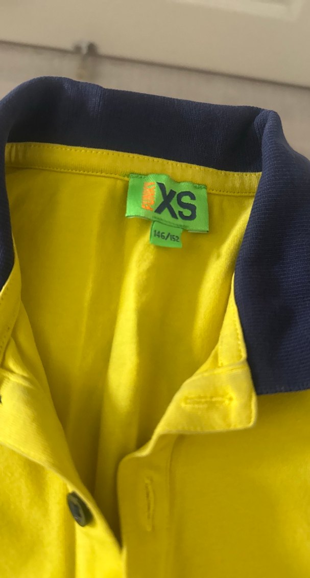 Sarı Düğmeli Kısa Kollu Polo Tişört 146/152 beden - Görsel 3