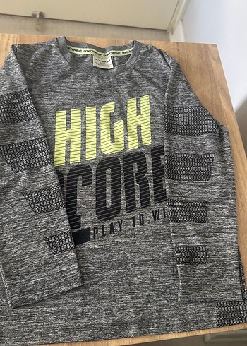 Erkek Gri Baskılı Yüksek Yakalı Sweatshirt - Görsel 3