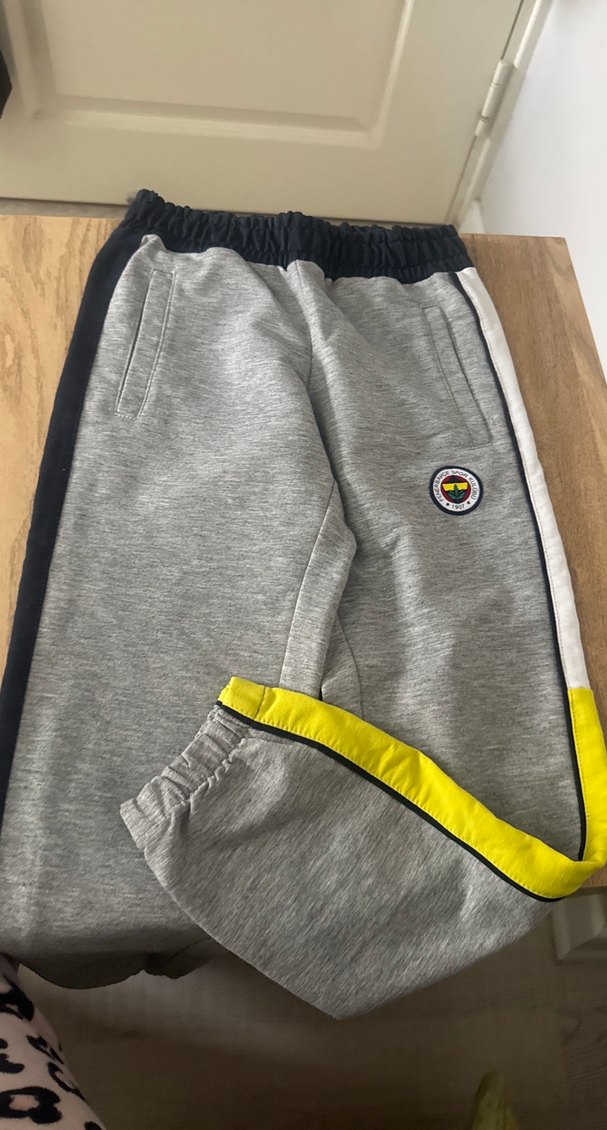 Erkek Gri Nakışlı Rahat Eşofman Altı - Görsel 2