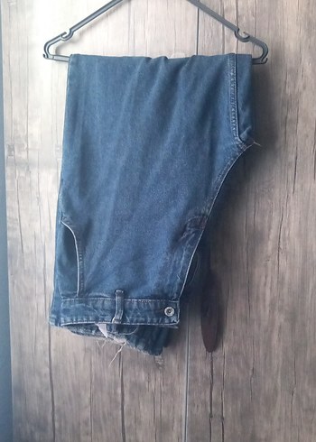 42 Beden Gri Mavi Rahat Kesim Kadın Jean